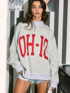 'Oh-Io & Oh' Reversible Mockneck Sweatshirt