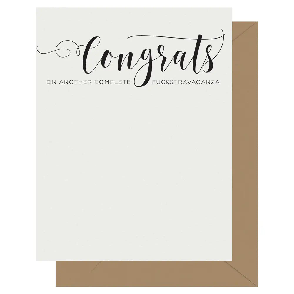 Crass Calligraphy Congrats Card