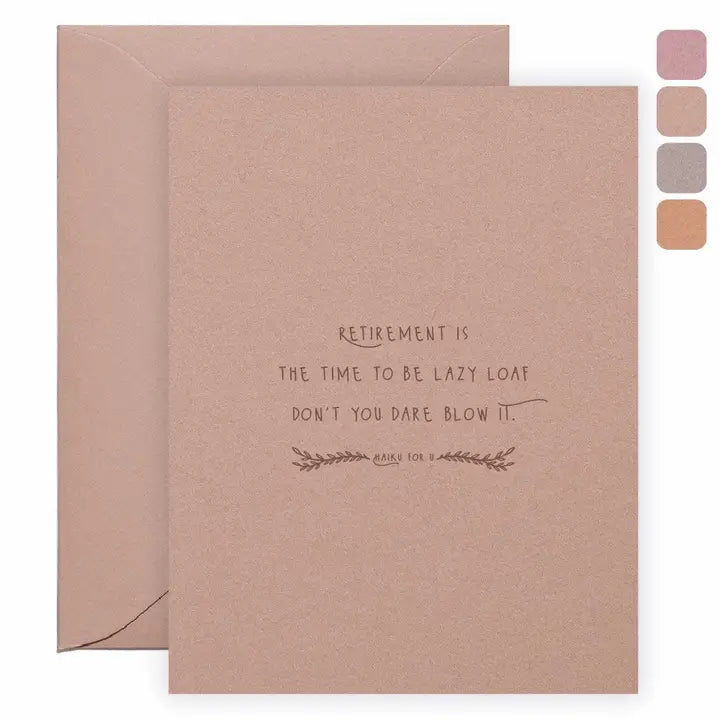 Haiku For U Retirement Card