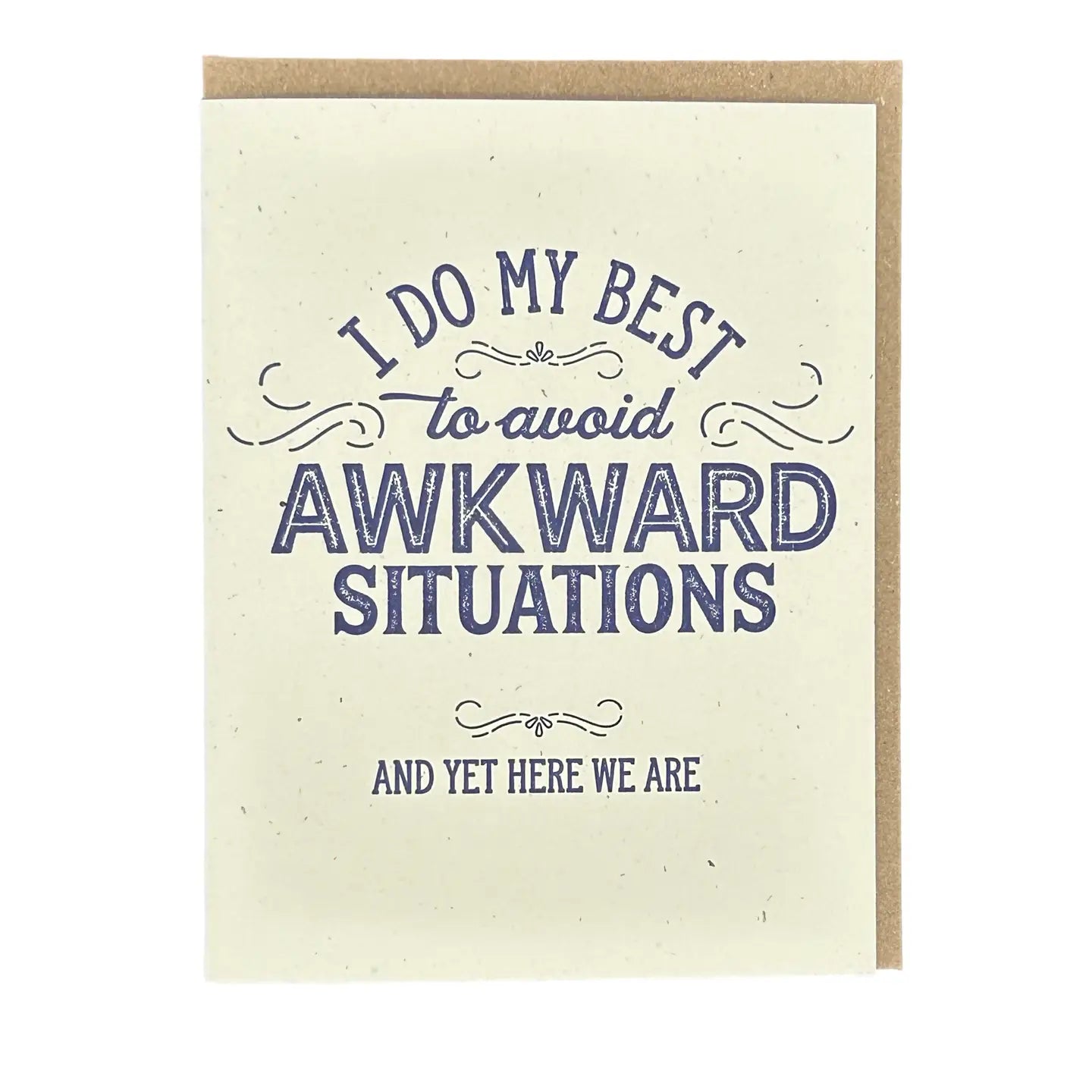 Awkward Situations Letterpress Card