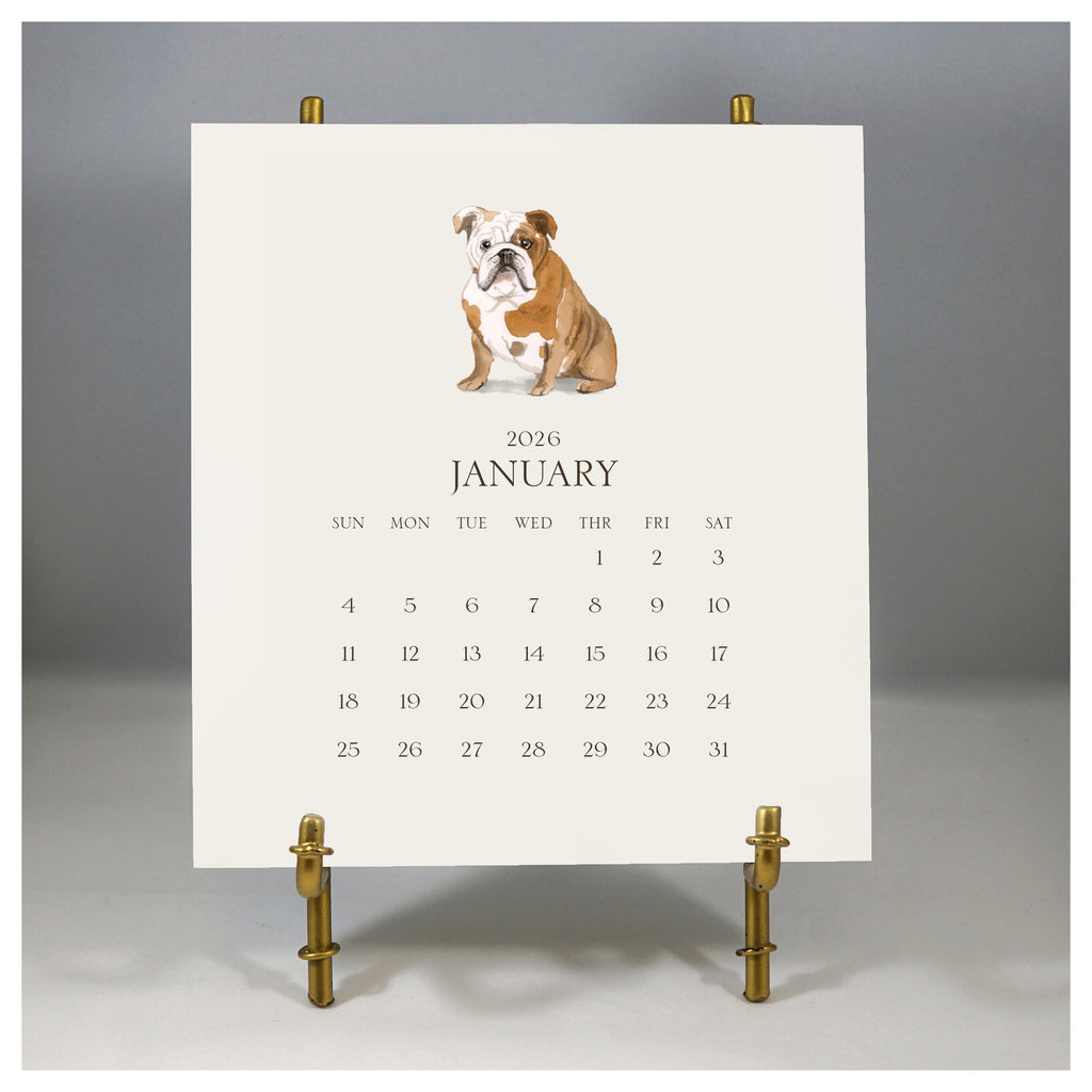 Personalized Pet Calendar 2026 Desk Calendar & Easel $50
