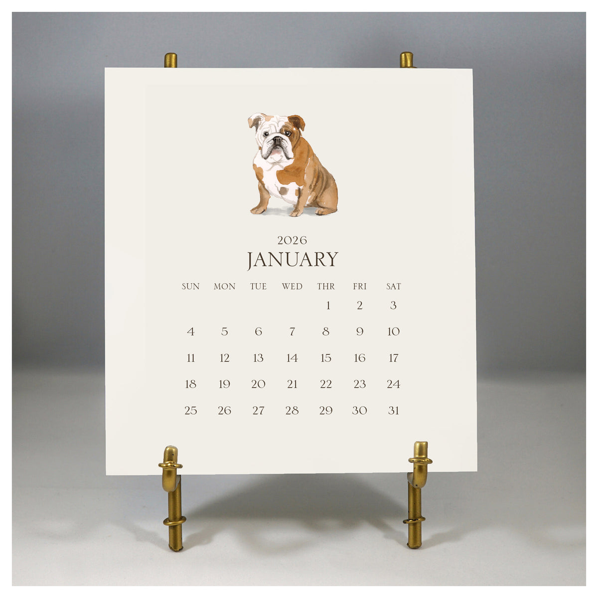 Personalized Pet Calendar 2026 Desk Calendar & Easel $50