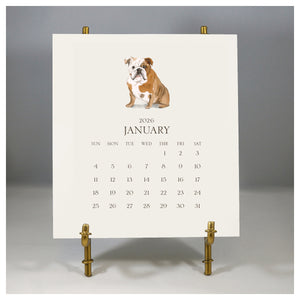 Personalized Pet Calendar 2026 Desk Calendar & Easel $50