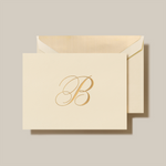 Load image into Gallery viewer, Crane Script Initial Folded Notecard, Set of 20
