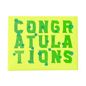 Congratulations Polka Dot Letterpress Card