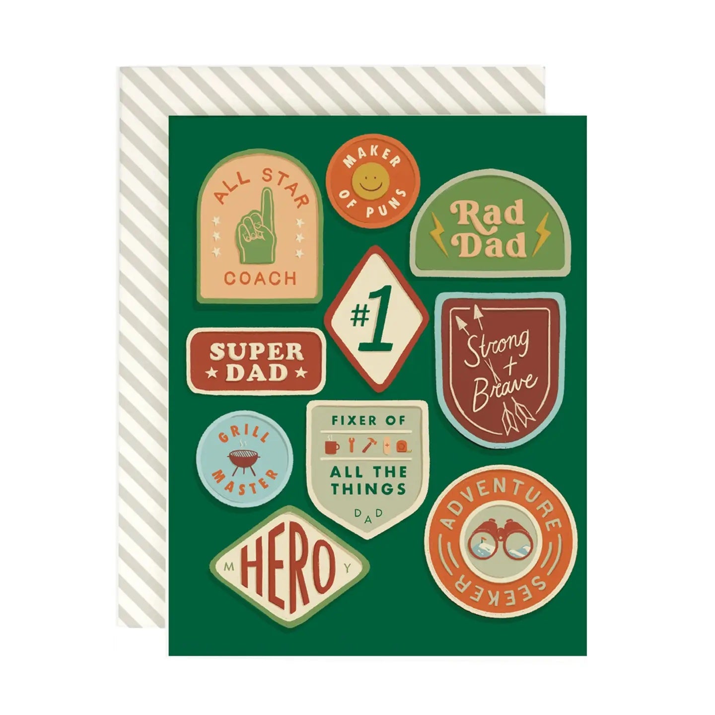 Dad Merit Badges Mother's Day Card