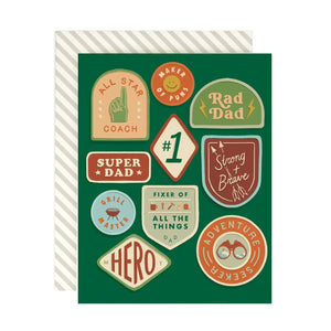 Dad Merit Badges Mother's Day Card
