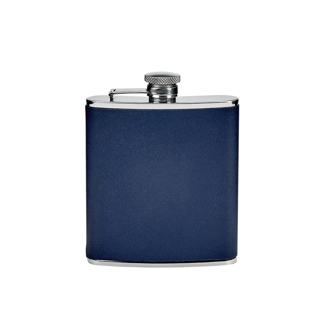 Leather Wrapped Silver Flask