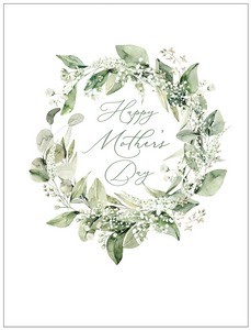 Green Wreath Mother's Day Card