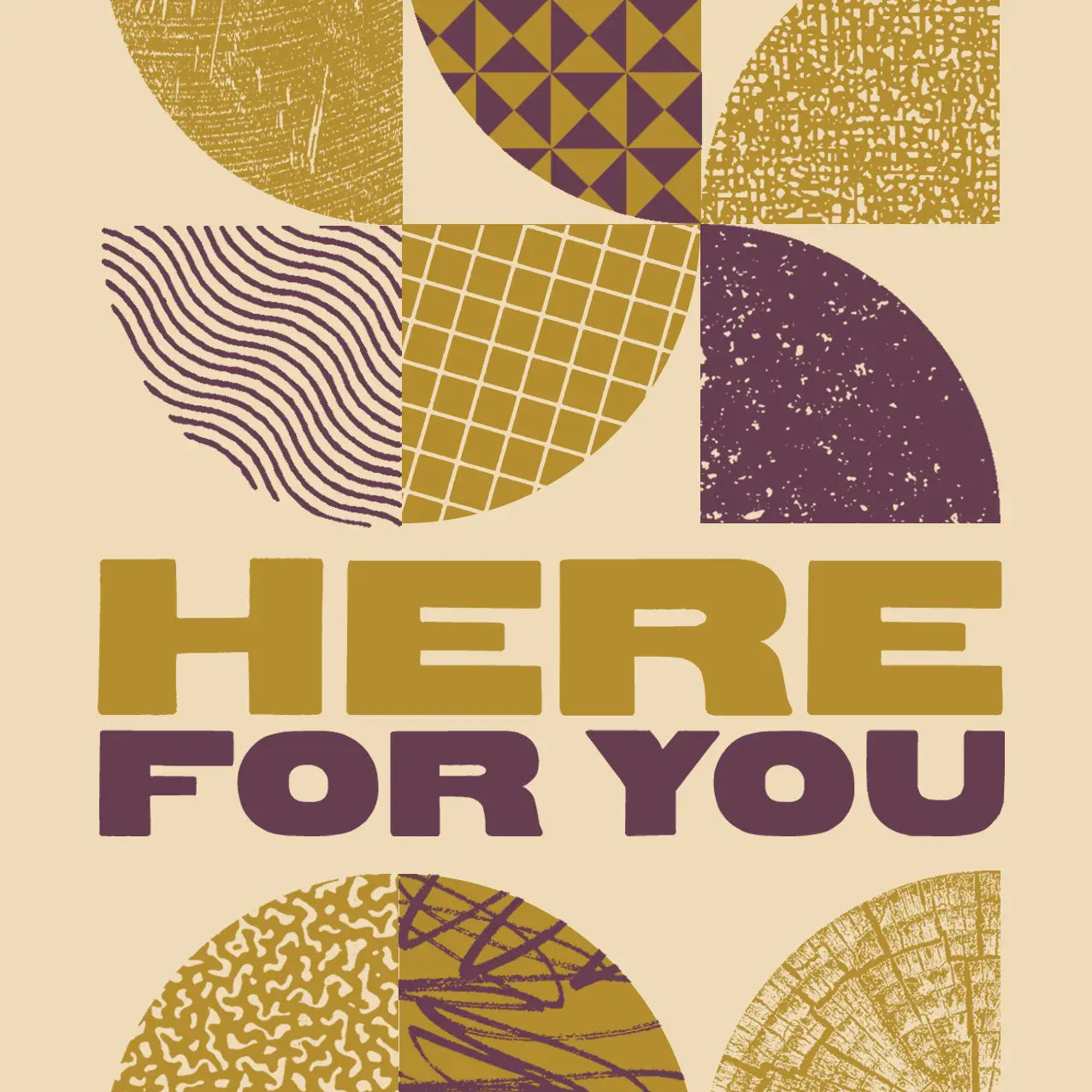 Here For You Sympathy Letterpress Card