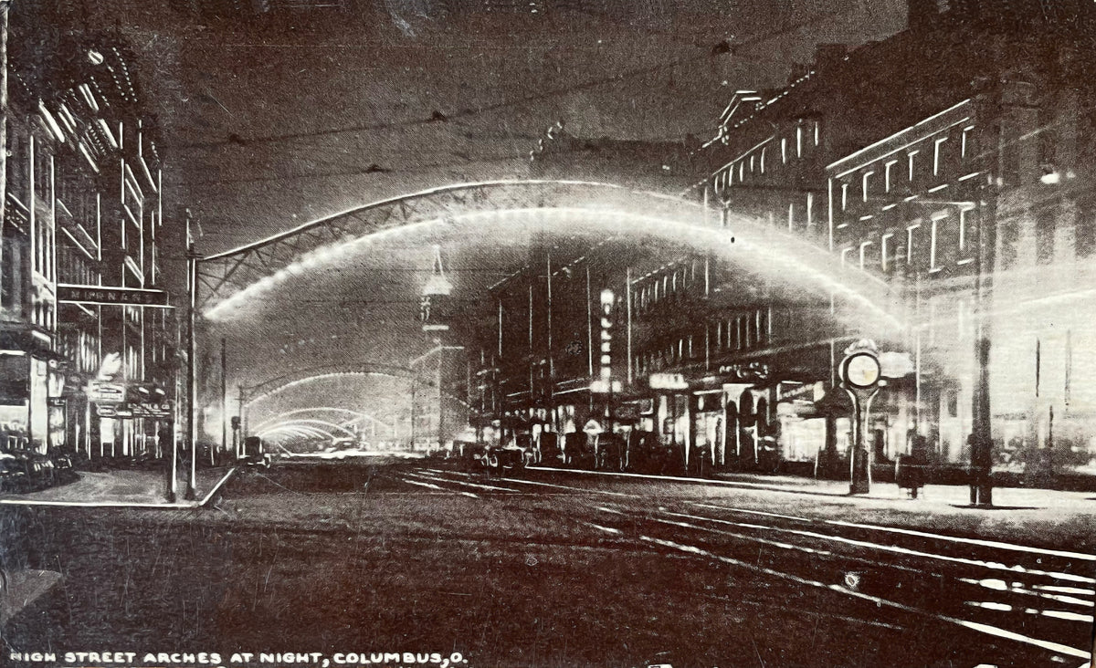 High Street at Night Postcard