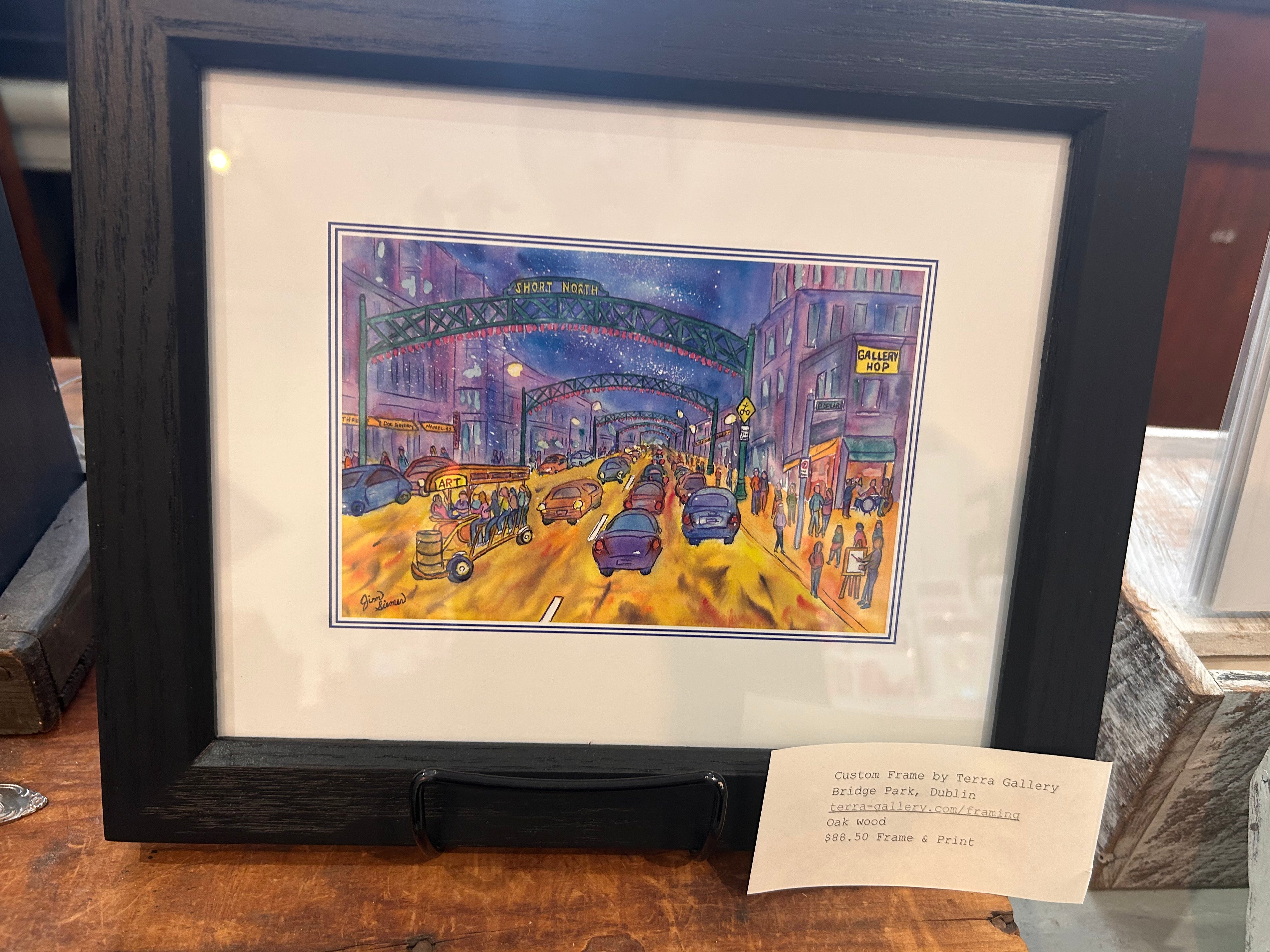 Short North Gallery Hop Watercolor Print by Jim Siemer