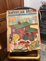 Load image into Gallery viewer, Vintage Halsam American Bricks Wooden Building Set c. 1940s
