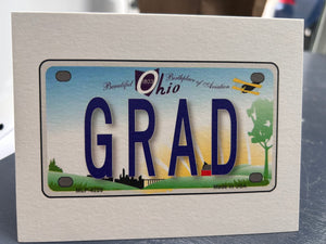 Grad License Plate Card