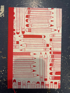 Red Pencils Hard Cover Journal - Blank