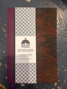 Purple Feather Hard Cover Journal - Blank