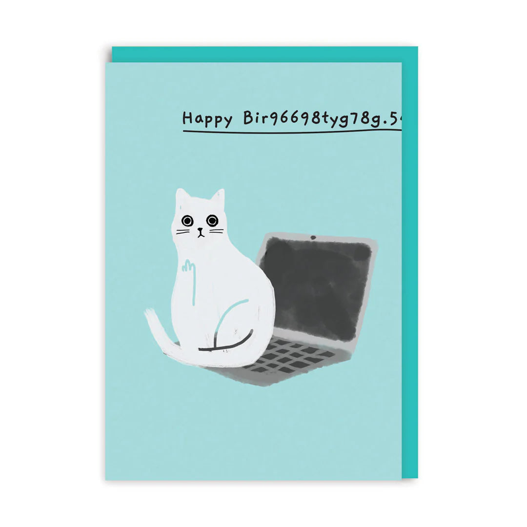 "Happy Bir9669..." Cat Birthday Card