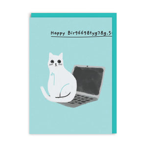 "Happy Bir9669..." Cat Birthday Card
