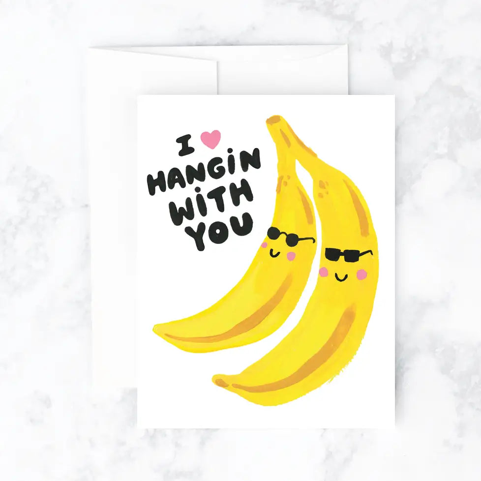 Banana Hangs Greeting Card