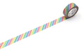 5m rainbow stripe washi tape