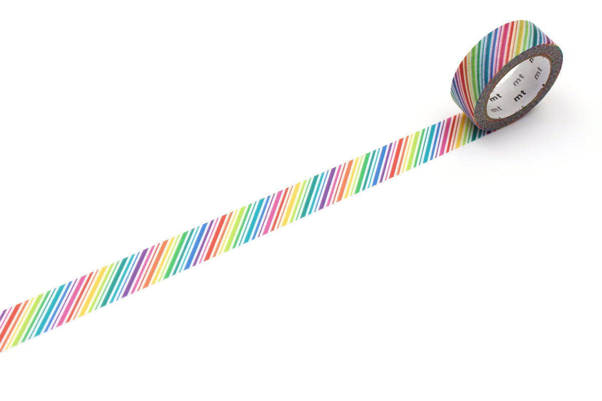 5m rainbow stripe washi tape