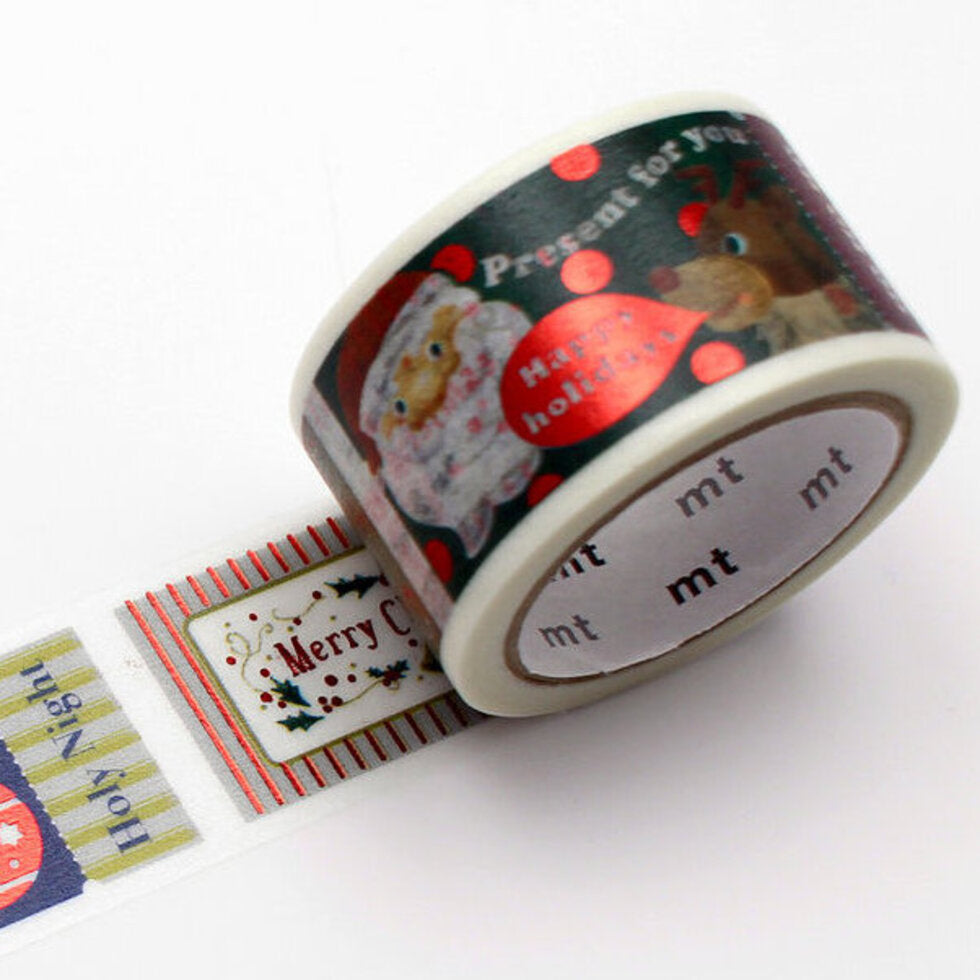 24mm foil-stamped Christmas tickets washi tape