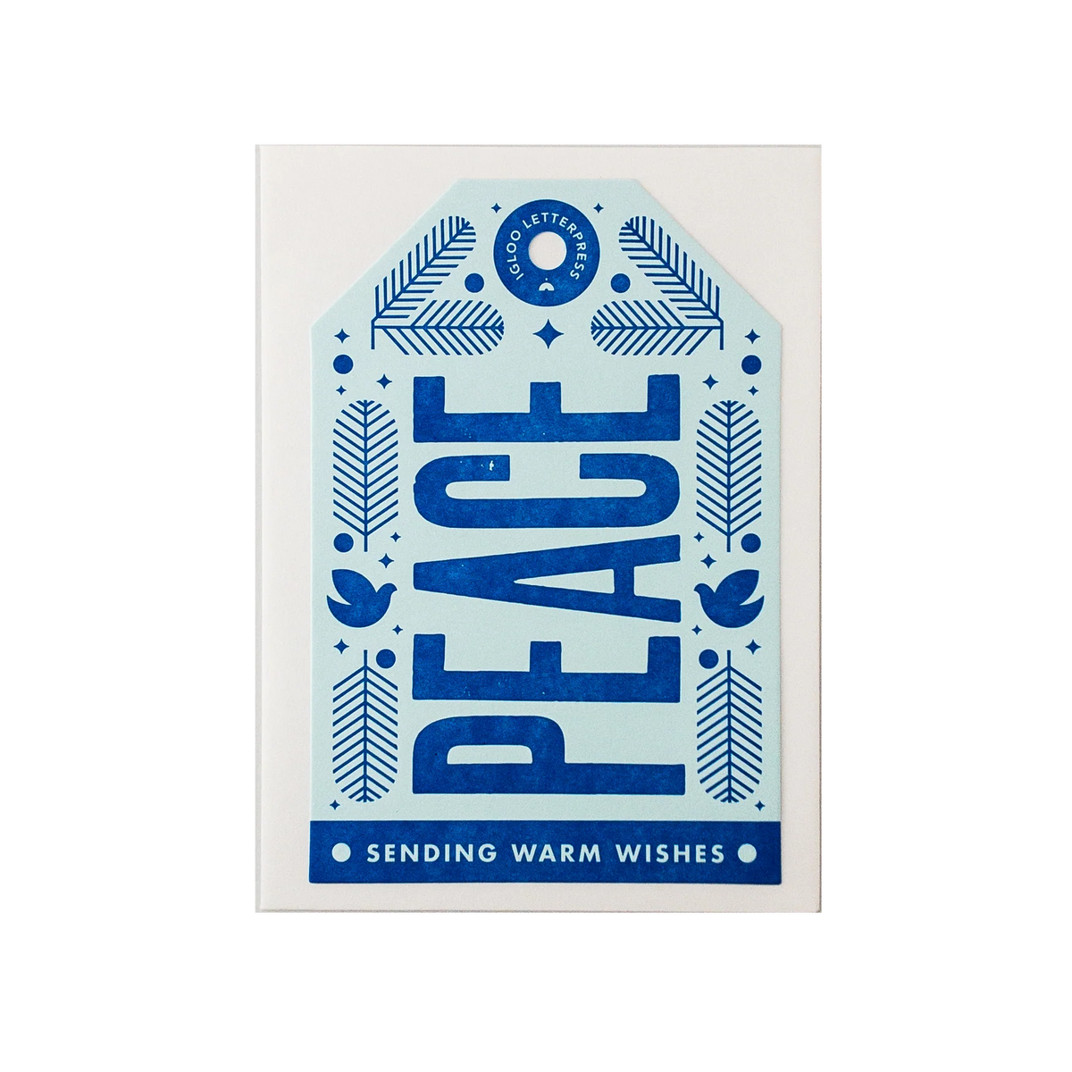 Peace Tag Letterpress Card