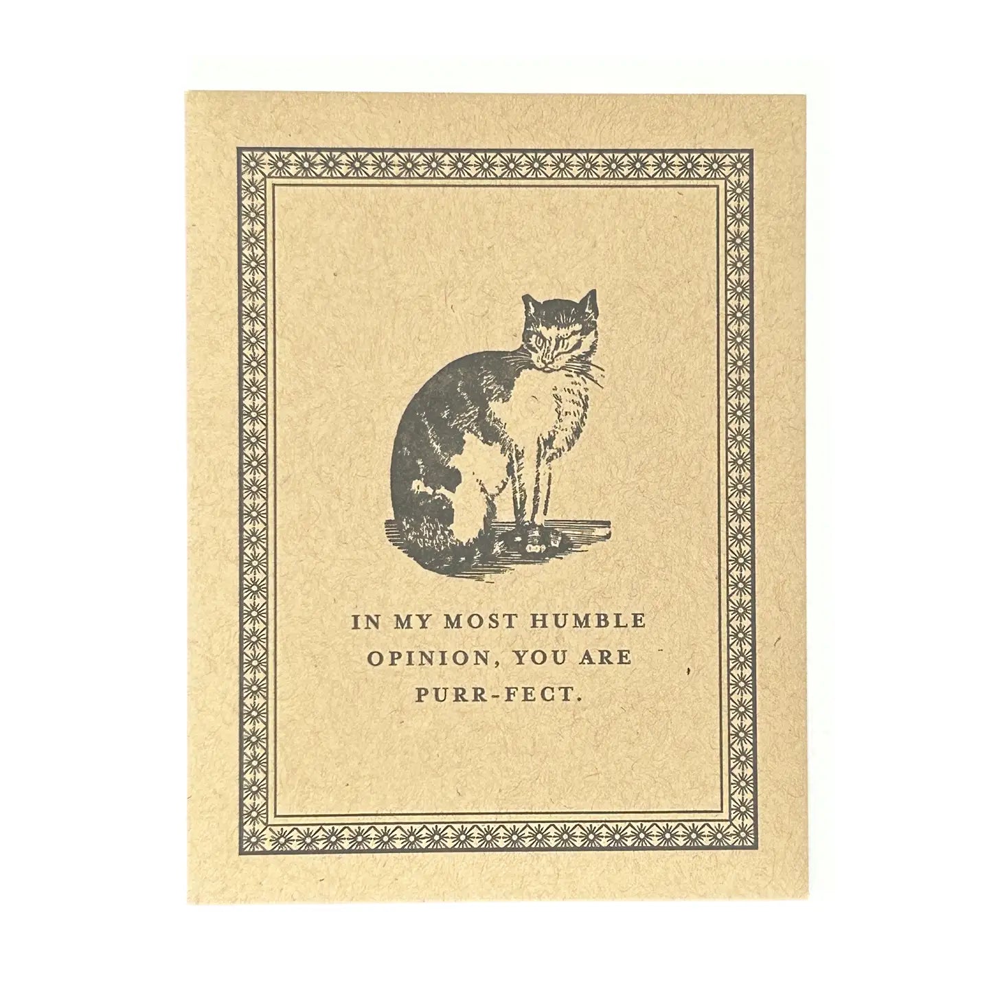 Purr-Fect Letterpress Card