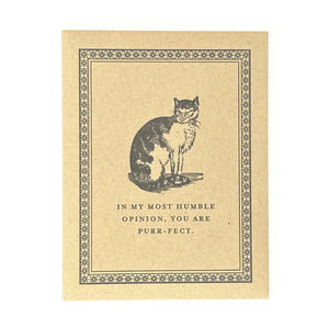 Purr-Fect Letterpress Card