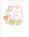 Rabbit Crest Baby Card