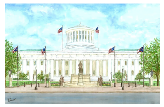 Ohio Statehouse in Summer Card