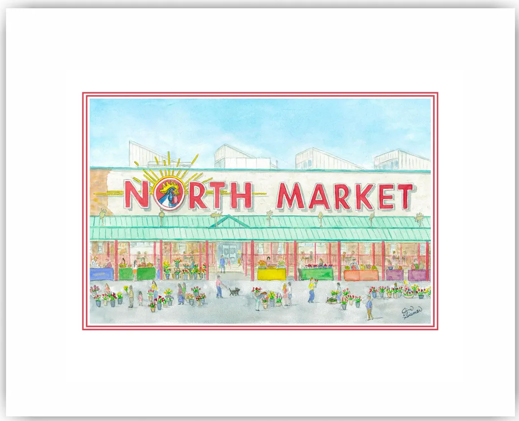 North Market Watercolor Print by Jim Siemer