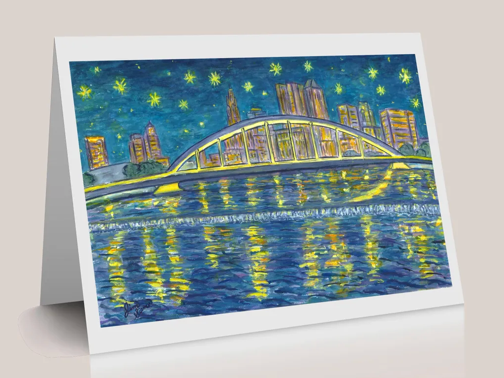 Starry Night Over Columbus Print by Jim Siemer