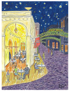 Short North Night Café Card