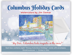 Snowy Columbus Holidays Print by Jim Siemer