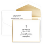 Load image into Gallery viewer, Sympathy Gold Silhouette Folded Note
