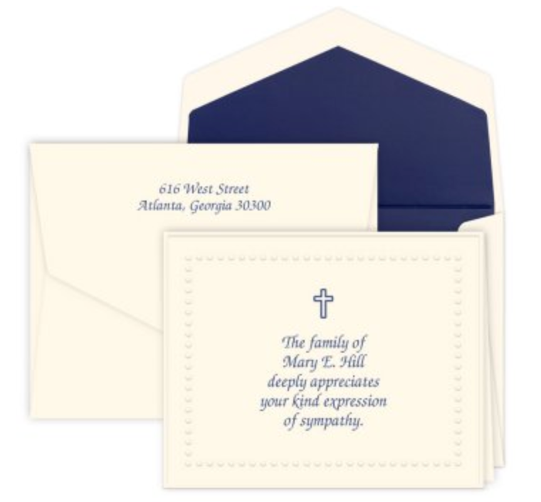 Sympathy Hawthorn Folded Note
