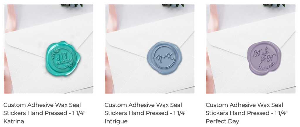 Wedding Duogram Adhesive Wax Seals