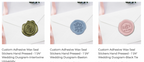 Wedding Duogram Adhesive Wax Seals