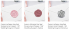 Wedding Duogram Adhesive Wax Seals