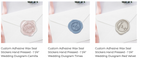 Wedding Duogram Adhesive Wax Seals
