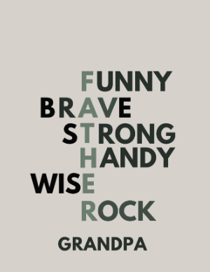 Funny Brave Strong Grandpa Father's Day Card