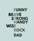 Funny Brave Strong Father's Day Card