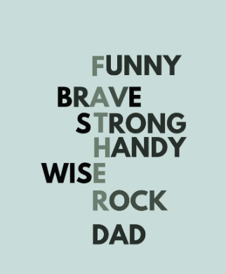 Funny Brave Strong Father's Day Card