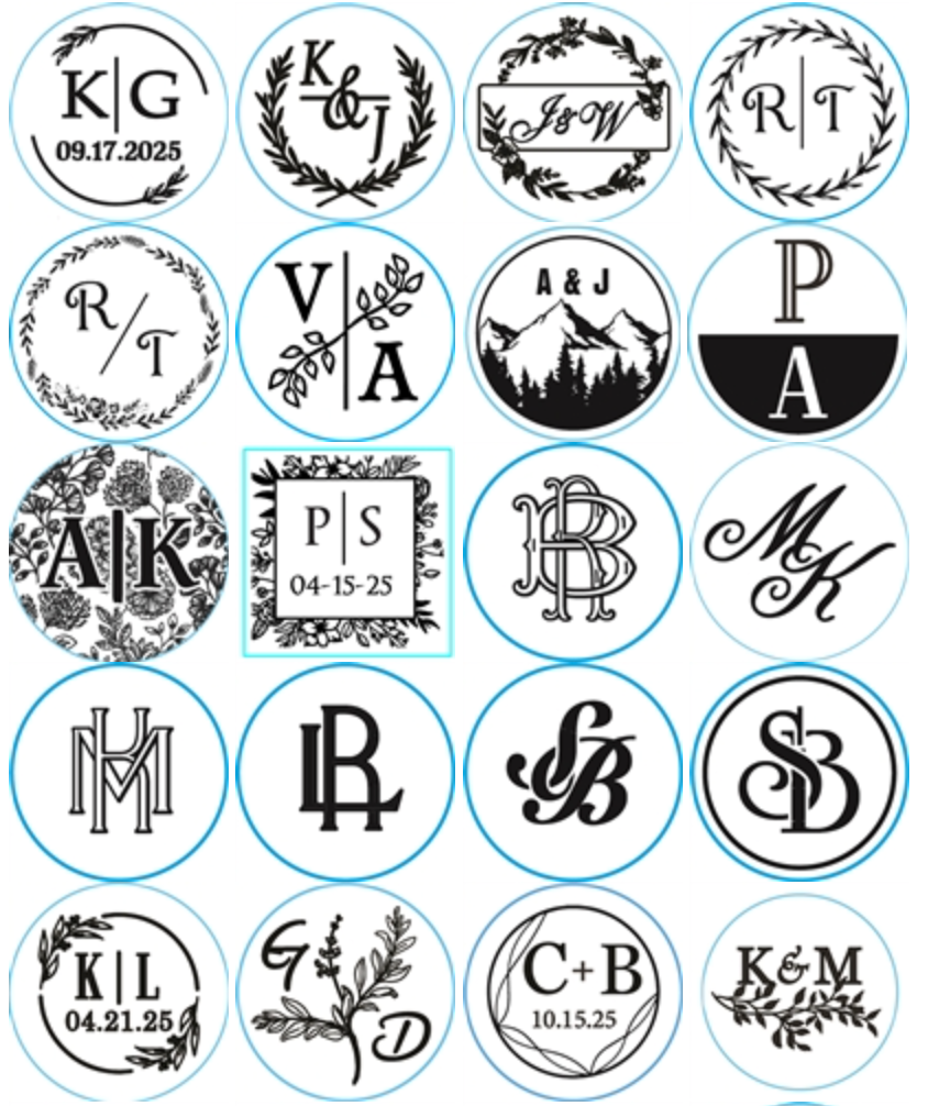 Custom Monogram Wax Stamps