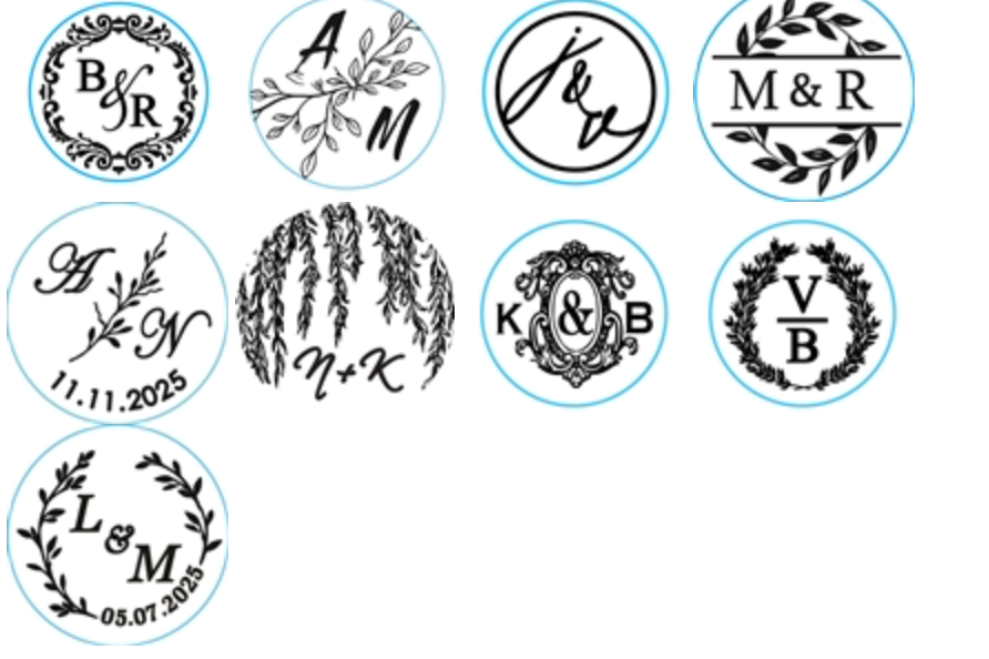 Custom Monogram Wax Stamps