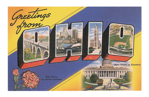 Greetings from OHIO Vintage Postcard