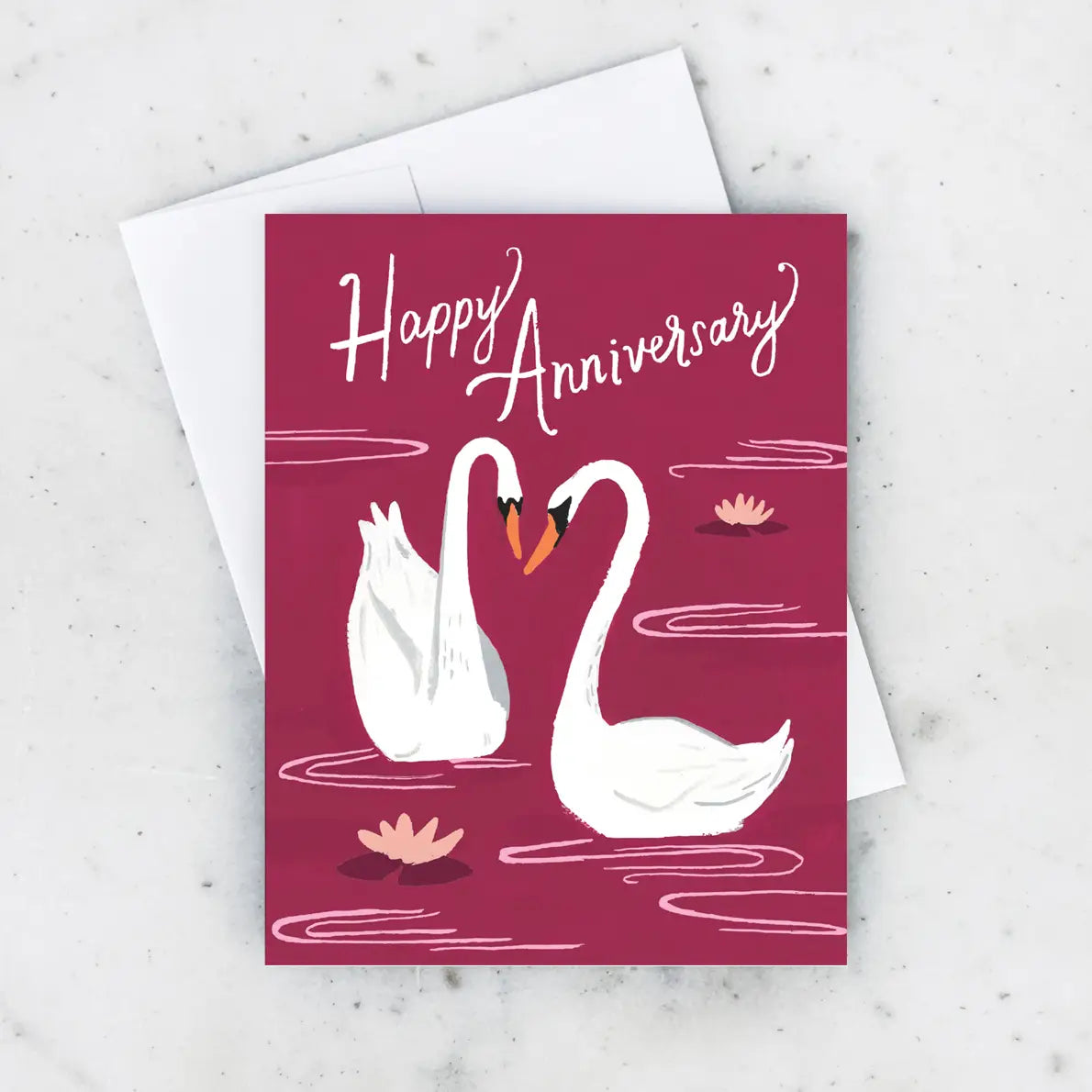 Anniversary Swans Greeting Card