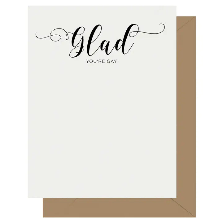 Crass Calligraphy Glad Card
