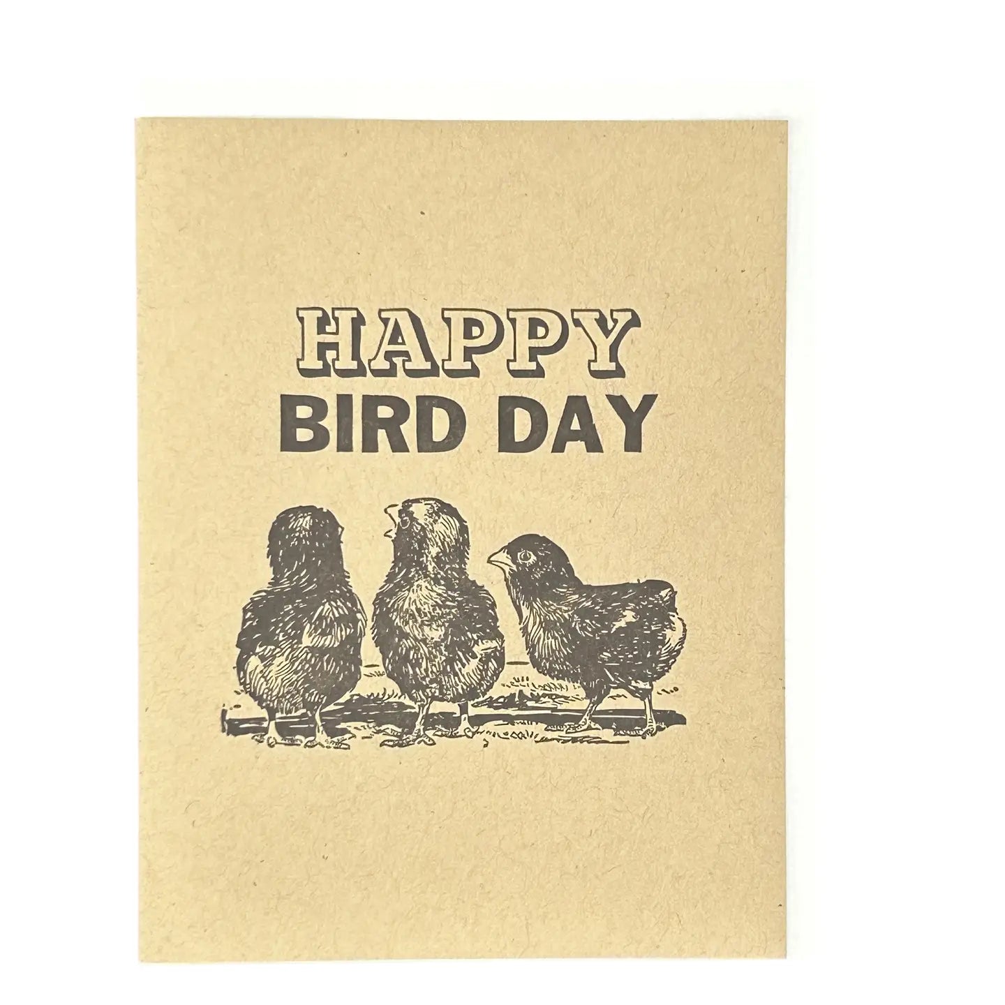Happy Bird Day Letterpress Card